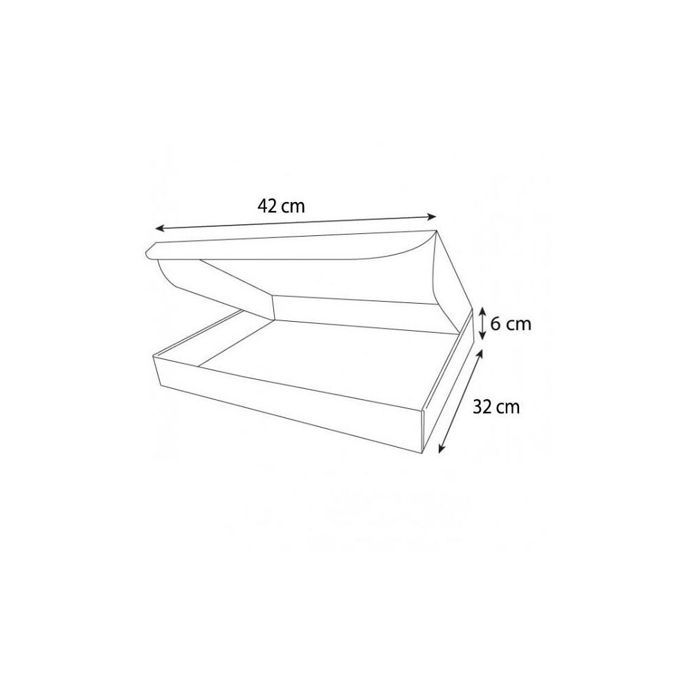 Boîte carton micro-cannelure pour plateau lunch, 42 x 28